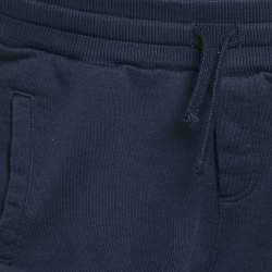 Pre Owned Dolce & Gabbana Kids Navy Blue Cotton Knit Shorts 6 Yrs