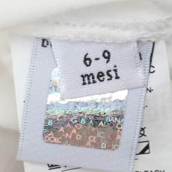 Pre Owned Dolce & Gabbana White Jersey Logo T-Shirt 6-9 Month