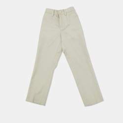 Pre Owned Dolce & Gabbana Beige Wool & Silk Pants 4 years