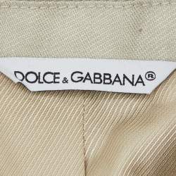 Pre Owned Dolce & Gabbana Beige Wool & Silk Blazer 4 years