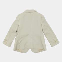 Pre Owned Dolce & Gabbana Beige Wool & Silk Blazer 4 years