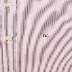 Pre Owned Dolce & Gabbana red Striped Cotton Button Front Shirt 3 years