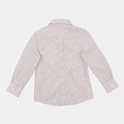 Pre Owned Dolce & Gabbana red Striped Cotton Button Front Shirt 3 years