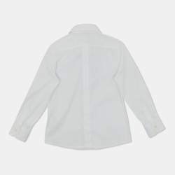 Pre Owned Dolce & Gabbana White Cotton Button Front Shirt 4 yrs