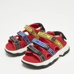 Pre Owned Dolce & Gabbana Red Mesh Trekking Sandals Size 29