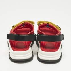 Pre Owned Dolce & Gabbana Red Mesh Trekking Sandals Size 29