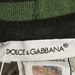 Pre Owned Dolce & Gabbana Kids Black Tropical Print Cotton Shorts 6Yrs