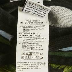 Pre Owned Dolce & Gabbana Kids Black Tropical Print Cotton Shorts 6Yrs