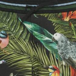Pre Owned Dolce & Gabbana Kids Black Tropical Print Cotton Shorts 6Yrs