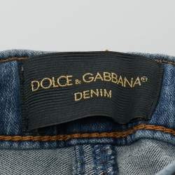 Pre Owned Dolce & Gabbana Kids Blue Denim Jeans 12/18M Waist 18"