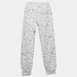 Pre Owned بنطلون دولتشي أند غابانا قطن أسود بحزام شعار مقاسات صغير - سمول