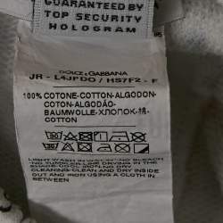 Pre Owned بنطلون دولتشي أند غابانا قطن أسود بحزام شعار مقاسات صغير - سمول