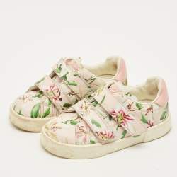 Pre Owned حذاء رياضي بطبعات زهور متعددة الألوان جلد دولتشي أند غابانا مقاس 25