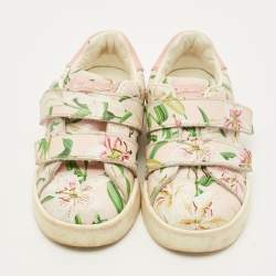 Pre Owned حذاء رياضي بطبعات زهور متعددة الألوان جلد دولتشي أند غابانا مقاس 25