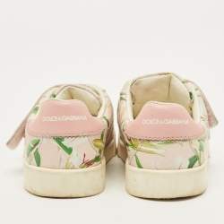 Pre Owned حذاء رياضي بطبعات زهور متعددة الألوان جلد دولتشي أند غابانا مقاس 25