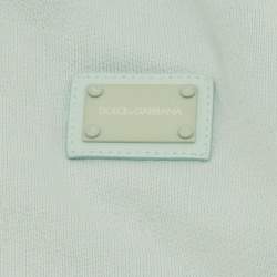 Pre Owned هودي وشورت دولتشي أند غابانا لايت جرين جيرسي بشعار بليت مقاس 18-24 شهر