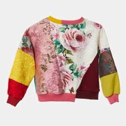 Dolce & Gabbana Multicolor Brocade Patchwork Jumper 5 Yrs