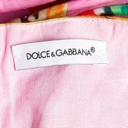 Pre Owned Dolce & Gabbana Kids Multicolor Fruits Print Cotton Dress 5 Yrs