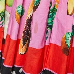 Pre Owned Dolce & Gabbana Kids Multicolor Fruits Print Cotton Dress 5 Yrs