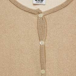 D&G Junior Gold Lurex Knit Button Front Cardigan S