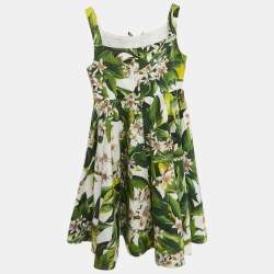 Pre Owned Dolce & Gabbana Kids Multicolor Floral Print Cotton Dress 3 Yrs