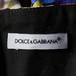 Dolce & Gabbana Kids Multicolor Floral Print Cotton Dress Size 11/12 Yrs