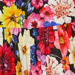Dolce & Gabbana Kids Multicolor Floral Print Cotton Dress Size 11/12 Yrs
