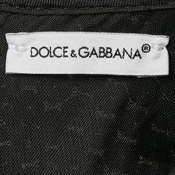 Dolce & Gabbana Black Sequin Logo Applique Detail Sleeveless Dress 5 Yrs