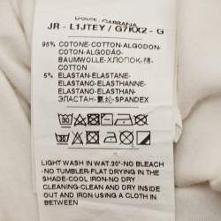 Dolce & Gabbana Kids White Coin Print Cotton Crew Neck T-Shirt 24-30 M 