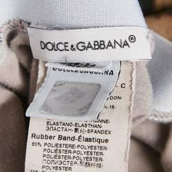Dolce & Gabbana Brown Leopard Print Cotton Knit Leggings 18-24 M