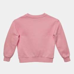 Dolce & Gabbana Kids Pink Cotton Crew Neck Sweatshirt 3 Yrs