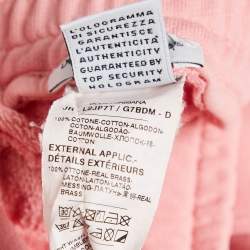 Pre Owned Dolce & Gabbana Kids Pink Cotton Knit Trackpants 18-24 M