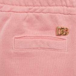 Pre Owned Dolce & Gabbana Kids Pink Cotton Knit Trackpants 18-24 M