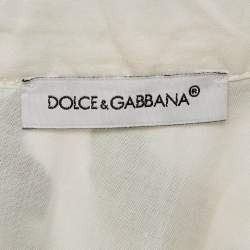 Dolce & Gabbana Kids White Floral Print Cotton Tiered Skirt 11-12 Years