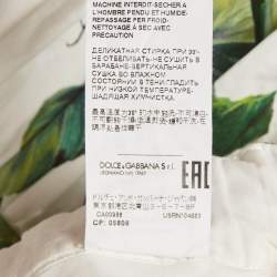Dolce & Gabbana Kids White Floral Print Cotton Tiered Skirt 11-12 Years