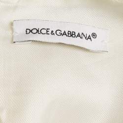 Dolce & Gabbana Kids White Tropical Rose Print Tulle Midi Dress 11/12 Yrs 