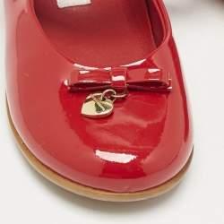 Dolce & Gabbana Red Patent Leather Ballet Flats Size 23