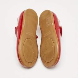 Dolce & Gabbana Red Patent Leather Ballet Flats Size 23