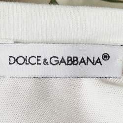 Dolce & Gabbana Kids White Floral Print Cotton Dress Size 7/8 Yrs