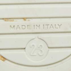 Pre Owned Dolce & Gabbana Multicolor Leather Portofino Sneakers Size 23