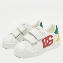 Pre Owned Dolce & Gabbana Multicolor Leather Portofino Sneakers Size 23