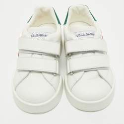 Pre Owned Dolce & Gabbana Multicolor Leather Portofino Sneakers Size 23