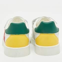 Pre Owned Dolce & Gabbana Multicolor Leather Portofino Sneakers Size 23