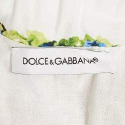 Pre Owned Dolce & Gabbana Kids Multicolor Floral Print Cotton Tiered Skirt 6 Yrs