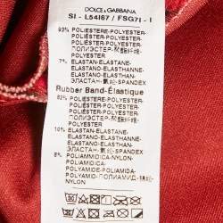 Pre Owned Dolce & Gabbana Brown Floral Print Jersey Mini Skirt 12 Yrs 