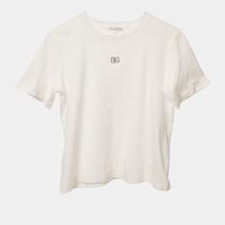 Dolce & Gabbana Kids White DG Charm Jersey T-Shirt 11/12 Yrs