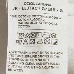 Pre Owned Dolce & Gabbana Kids White Majolica Print Cotton T-Shirt 12+ Years