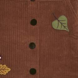 Pre Owned Dolce & Gabbana Kids Brown Corduroy Applique Mini Skirt 5 Yrs