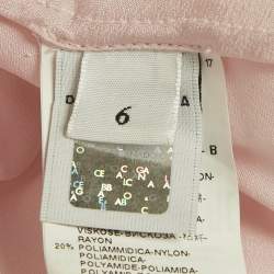 Pre Owned Dolce & Gabbana Kids Pink Lace Bejeweled Buttons Dress 6 Yrs