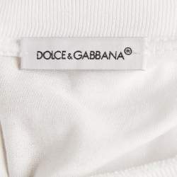 Pre Owned Dolce & Gabbana Kids Yellow Majolica Print Poplin and Jersey Dress 11/12 Yrs
